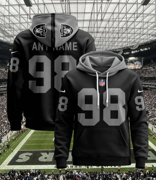 LIMITED EDITION - NEW CUSTOMIZED NFL07 LVR LAS VEGAS RAIDERS UNISEX T-SHIRT, POLO, HOODIE & JACKETS