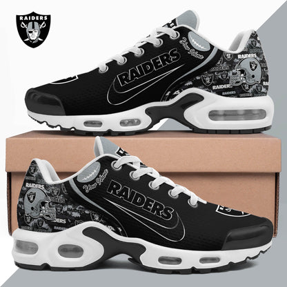 LIMITED EDITION - NEW CUSTOMIZED NFL07 LVR LAS VEGAS RAIDERS UNISEX AIR MAX PLUS SNEAKERS