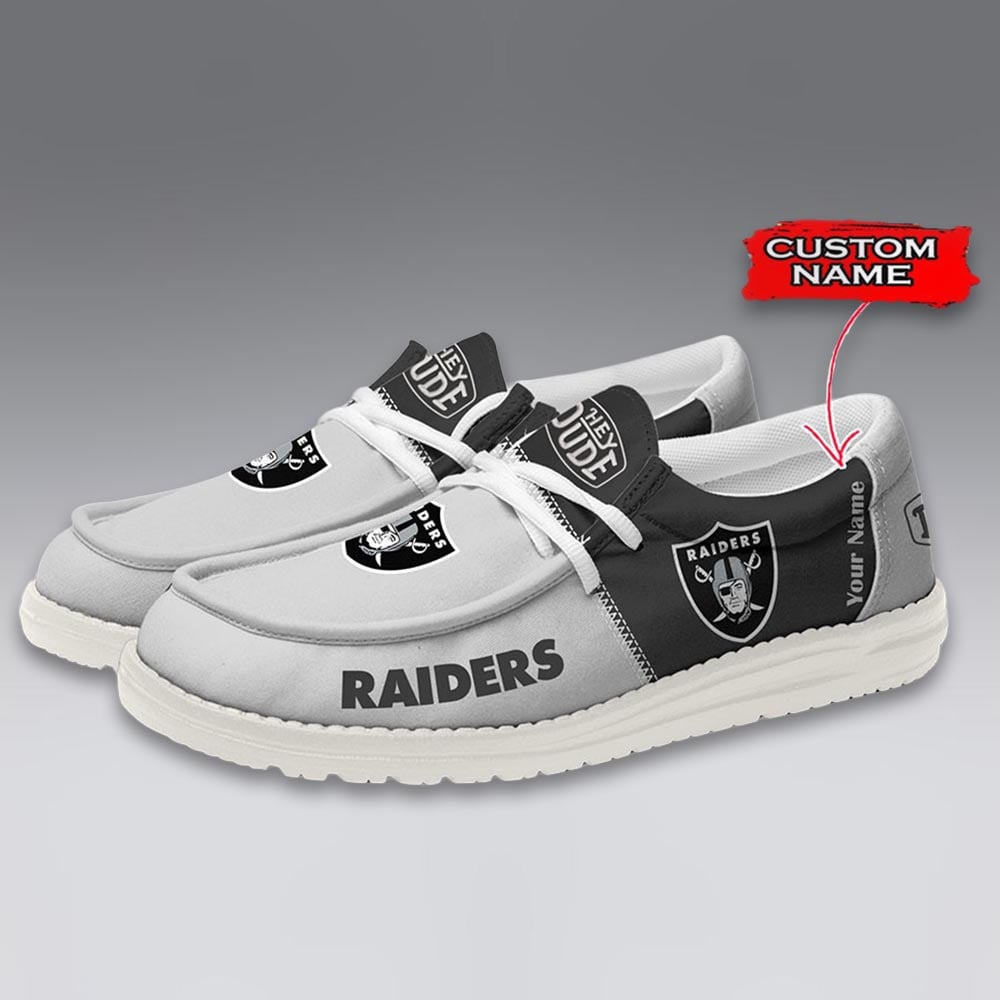 LIMITED EDITION - NEW CUSTOMIZED NFL07 LVR LAS VEGAS RAIDERS LOAFER SHOES