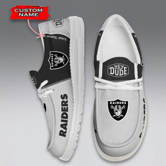 LIMITED EDITION - NEW CUSTOMIZED NFL07 LVR LAS VEGAS RAIDERS LOAFER SHOES