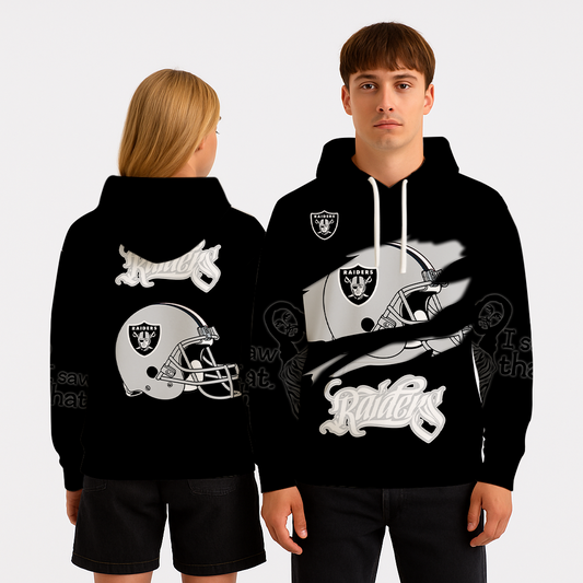 LIMITED EDITION - NEW CUSTOMIZED NFL07 LVR LAS VEGAS RAIDERS UNISEX T-SHIRT, POLO, HOODIE & JACKETS