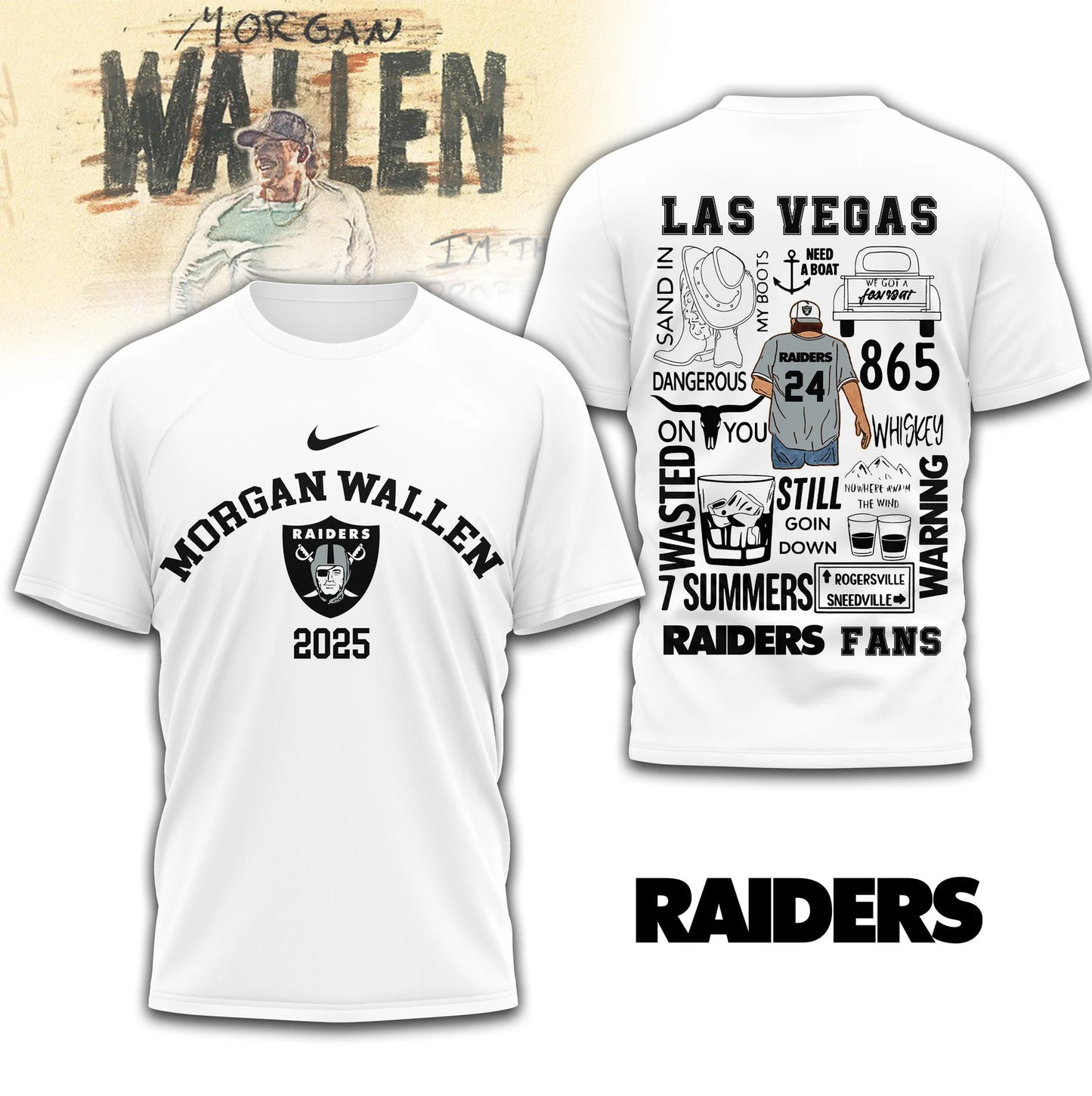 LIMITED EDITION - NEW CUSTOMIZED NFL07 LVR LAS VEGAS RAIDERS T-SHIRT | MULTIPLE COLORS AVAILABLE