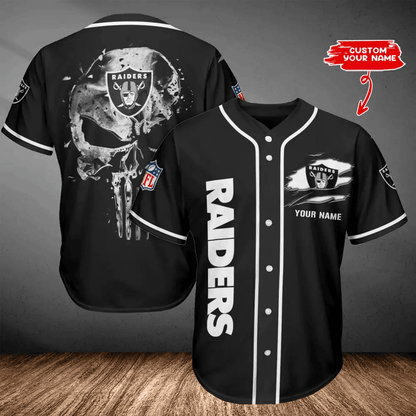 LIMITED EDITION - NEW CUSTOMIZED NFL07 LVR LAS VEGAS RAIDERS BASEBALL JERSEY