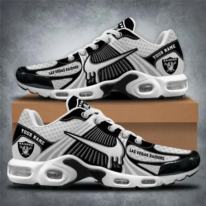 LIMITED EDITION - NEW CUSTOMIZED NFL07 LVR LAS VEGAS RAIDERS UNISEX AIR MAX PLUS SNEAKERS