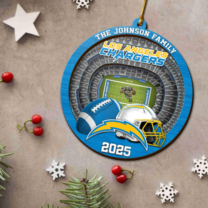 LIMITED EDITION - NEW CUSTOMIZED NFL09 LAC LOS ANGELES CHARGERS ORNAMENT