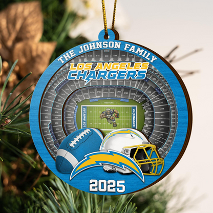 LIMITED EDITION - NEW CUSTOMIZED NFL09 LAC LOS ANGELES CHARGERS ORNAMENT