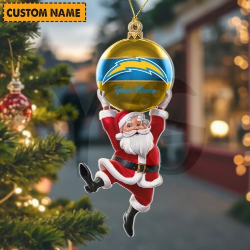 LIMITED EDITION - NEW CUSTOMIZED NFL09 LAC LOS ANGELES CHARGERS CHRISTMAS ACRYLIC ORNAMENT