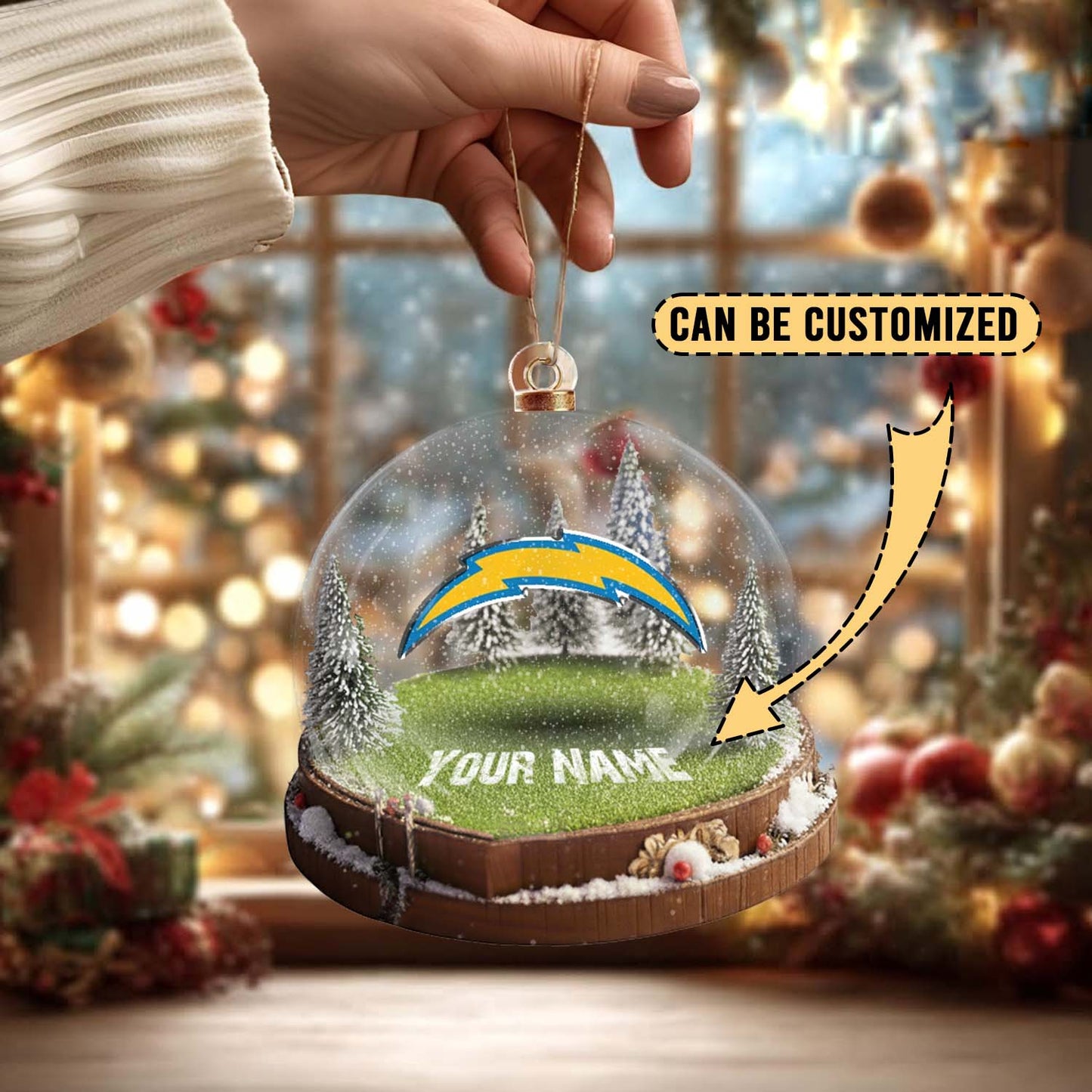 LIMITED EDITION - NEW CUSTOMIZED NFL09 LAC LOS ANGELES CHARGERS ACRYLIC ORNAMENT