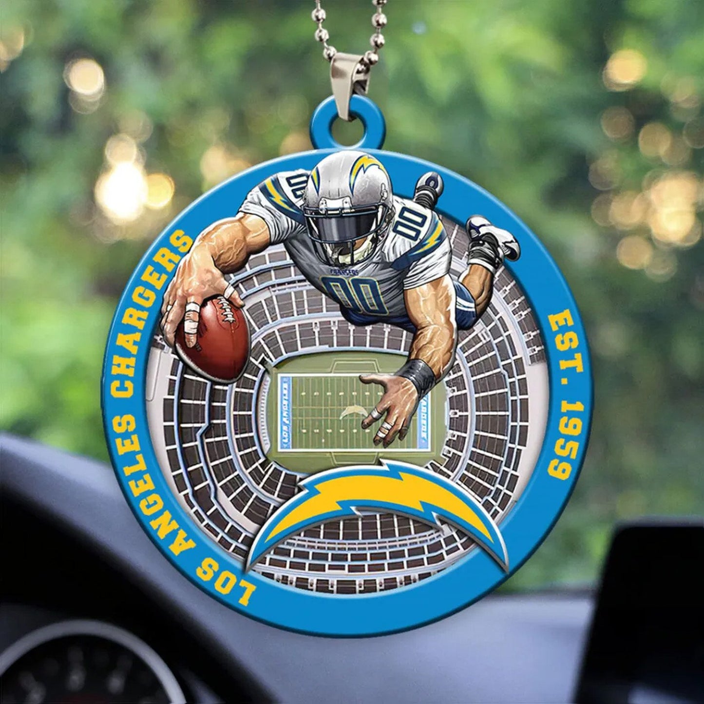 LIMITED EDITION - NEW CUSTOMIZED NFL09 LAC LOS ANGELES CHARGERS ORNAMENT