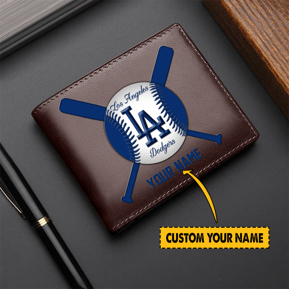 LIMITED EDITION - NEW CUSTOMIZED MLB02 LAD LOS ANGELES DODGERS LEATHER WALLET
