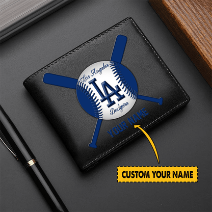 LIMITED EDITION - NEW CUSTOMIZED MLB02 LAD LOS ANGELES DODGERS LEATHER WALLET
