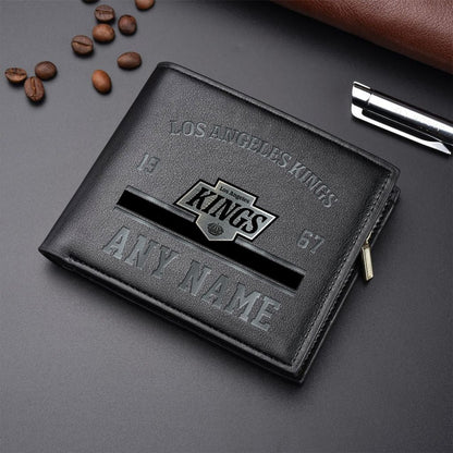 LIMITED EDITION - NEW CUSTOMIZED NHL16 LAK LOS ANGELES KINGS LEATHER WALLET