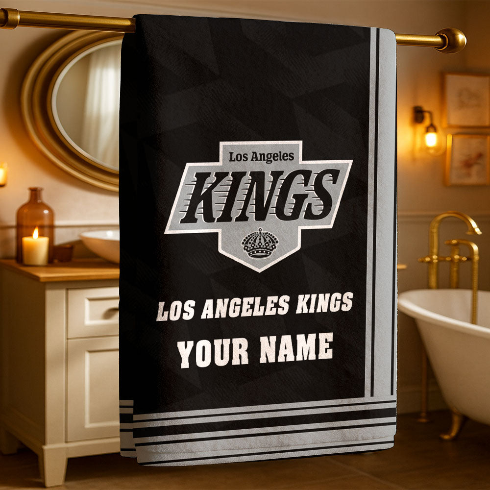 LIMITED EDITION - NEW CUSTOMIZED NHL16 LAK LOS ANGELES KINGS BEACH & BATH TOWEL