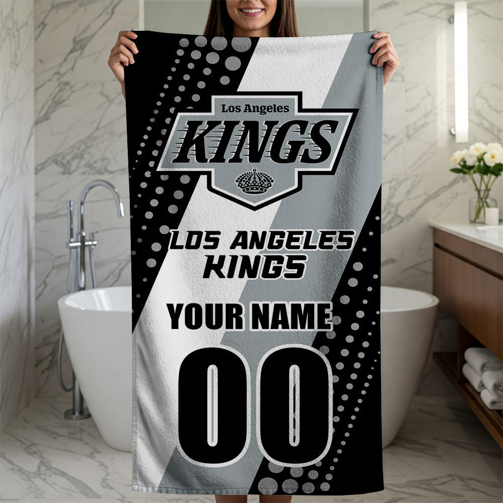 LIMITED EDITION - NEW CUSTOMIZED NHL16 LAK LOS ANGELES KINGS BEACH & BATH TOWEL