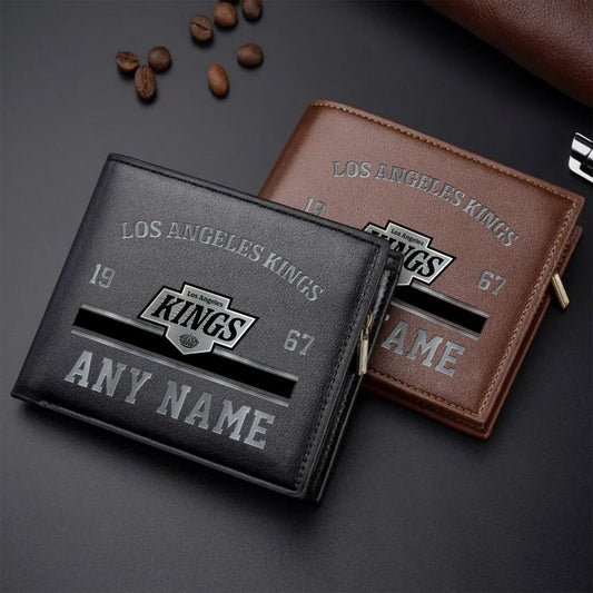 LIMITED EDITION - NEW CUSTOMIZED NHL16 LAK LOS ANGELES KINGS LEATHER WALLET