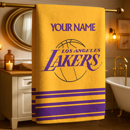 The Lake Show NBA Personalized Beach & Bath Towel