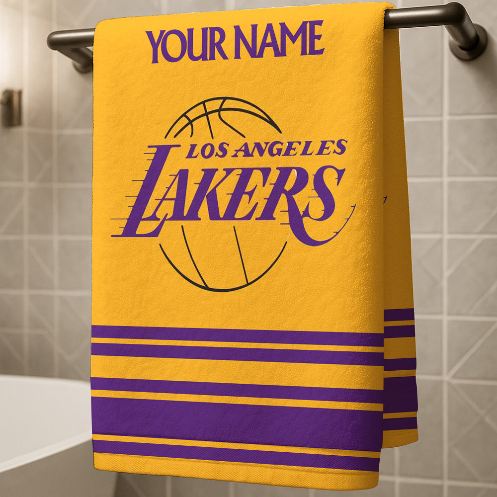 The Lake Show NBA Personalized Beach & Bath Towel