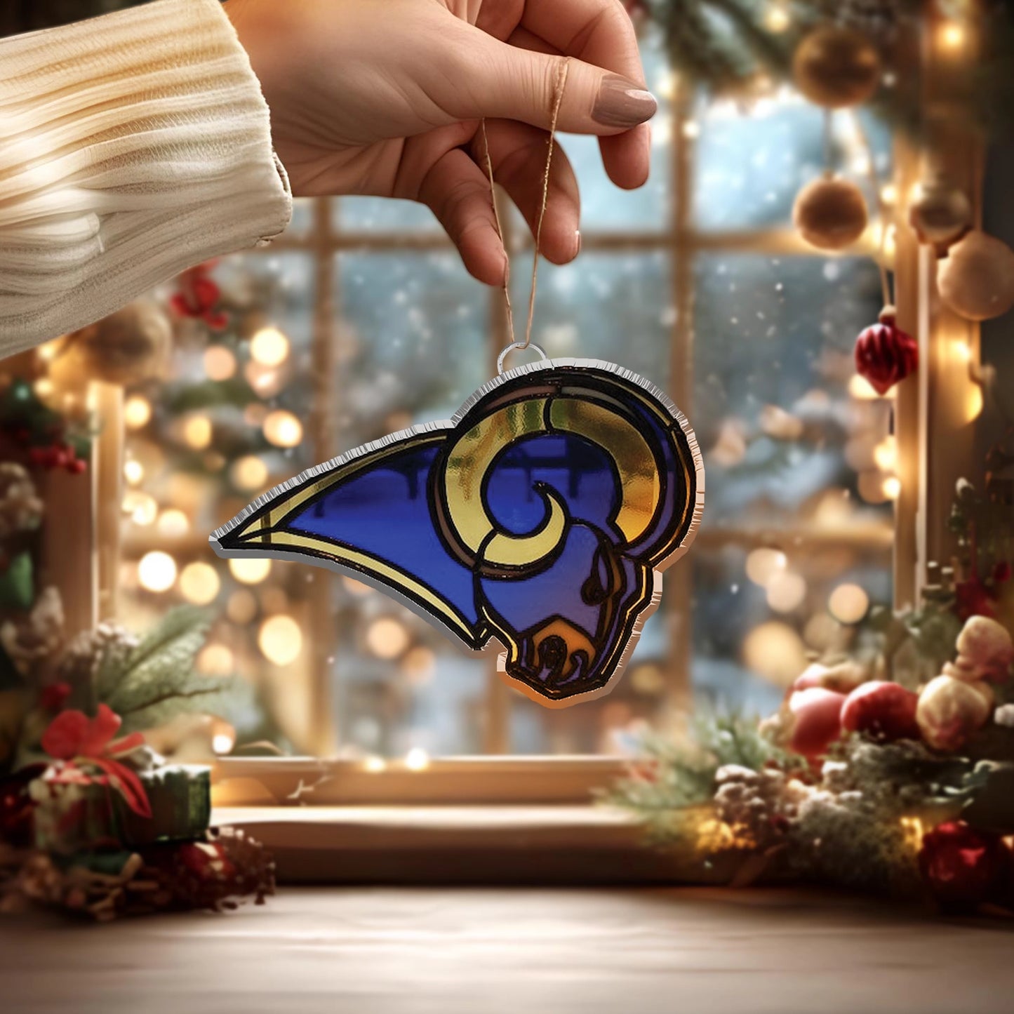 LIMITED EDITION - NEW CUSTOMIZED NFL22 LAR LOS ANGELES RAMS ACRYLIC ORNAMENT