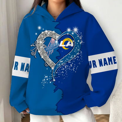 LIMITED EDITION - NEW CUSTOMIZED NFL22 LAR LOS ANGELES RAMS x MLB02 LAD LOS ANGELES DODGERS UNISEX T-SHIRT, POLO, HOODIE & JACKETS