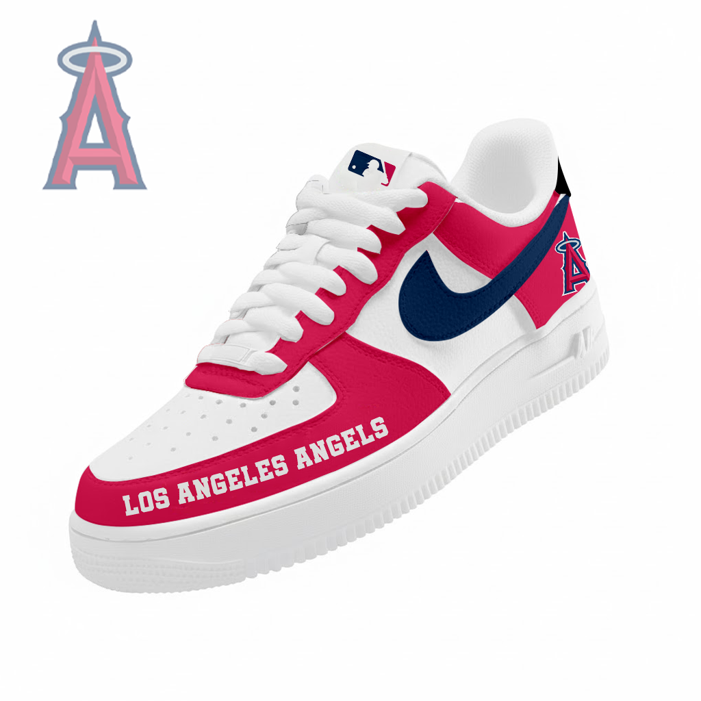 LIMITED EDITION - NEW CUSTOMIZED MLB27 LAA LOS ANGELES ANGELS AF1 SNEAKERS