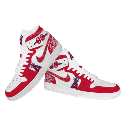 LIMITED EDITION - NEW CUSTOMIZED MLB27 LA ANGELS AIR JORDAN SNEAKERS