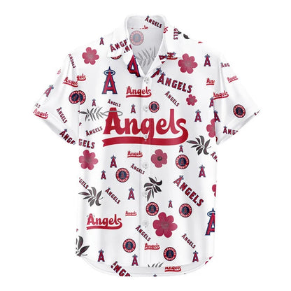LIMITED EDITION - NEW CUSTOMIZED MLB27 LAA LOS ANGELES ANGELS UNISEX HAWAIIAN SHIRT & SHORTS SET