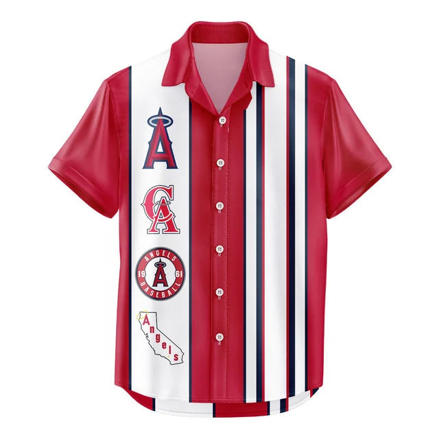 LIMITED EDITION - NEW CUSTOMIZED MLB27 LAA LOS ANGELES ANGELS UNISEX HAWAIIAN SHIRT