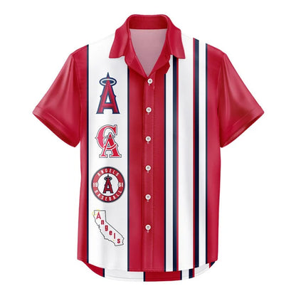 LIMITED EDITION - NEW CUSTOMIZED MLB27 LAA LOS ANGELES ANGELS UNISEX HAWAIIAN SHIRT