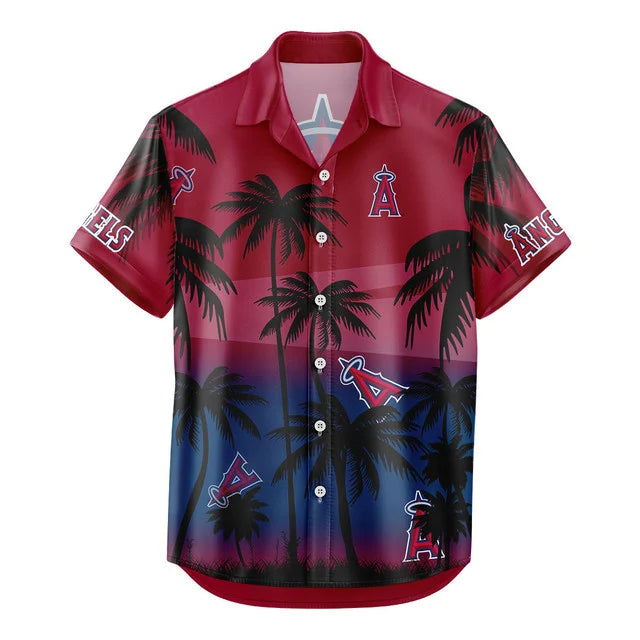 LIMITED EDITION - NEW CUSTOMIZED MLB27 LAA LOS ANGELES ANGELS UNISEX HAWAIIAN SHIRT & SHORTS SET