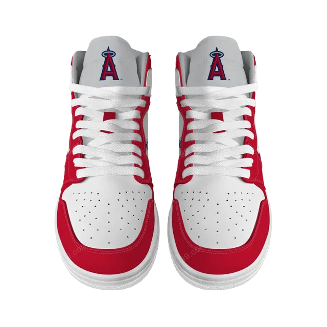 LIMITED EDITION - NEW CUSTOMIZED MLB27 LA ANGELS AIR JORDAN SNEAKERS