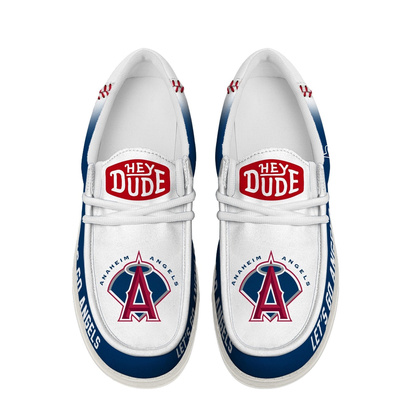 LIMITED EDITION - NEW CUSTOMIZED MLB27 LAA LOS ANGELES ANGELS LOAFER SHOES