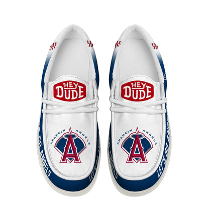LIMITED EDITION - NEW CUSTOMIZED MLB27 LAA LOS ANGELES ANGELS LOAFER SHOES