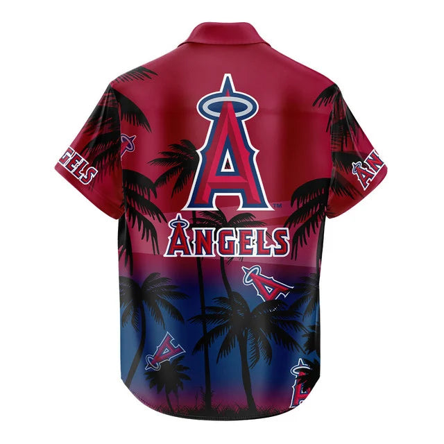 LIMITED EDITION - NEW CUSTOMIZED MLB27 LAA LOS ANGELES ANGELS UNISEX HAWAIIAN SHIRT & SHORTS SET