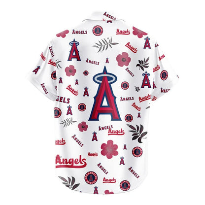 LIMITED EDITION - NEW CUSTOMIZED MLB27 LAA LOS ANGELES ANGELS UNISEX HAWAIIAN SHIRT & SHORTS SET
