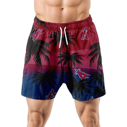 LIMITED EDITION - NEW CUSTOMIZED MLB27 LAA LOS ANGELES ANGELS UNISEX HAWAIIAN SHIRT & SHORTS SET