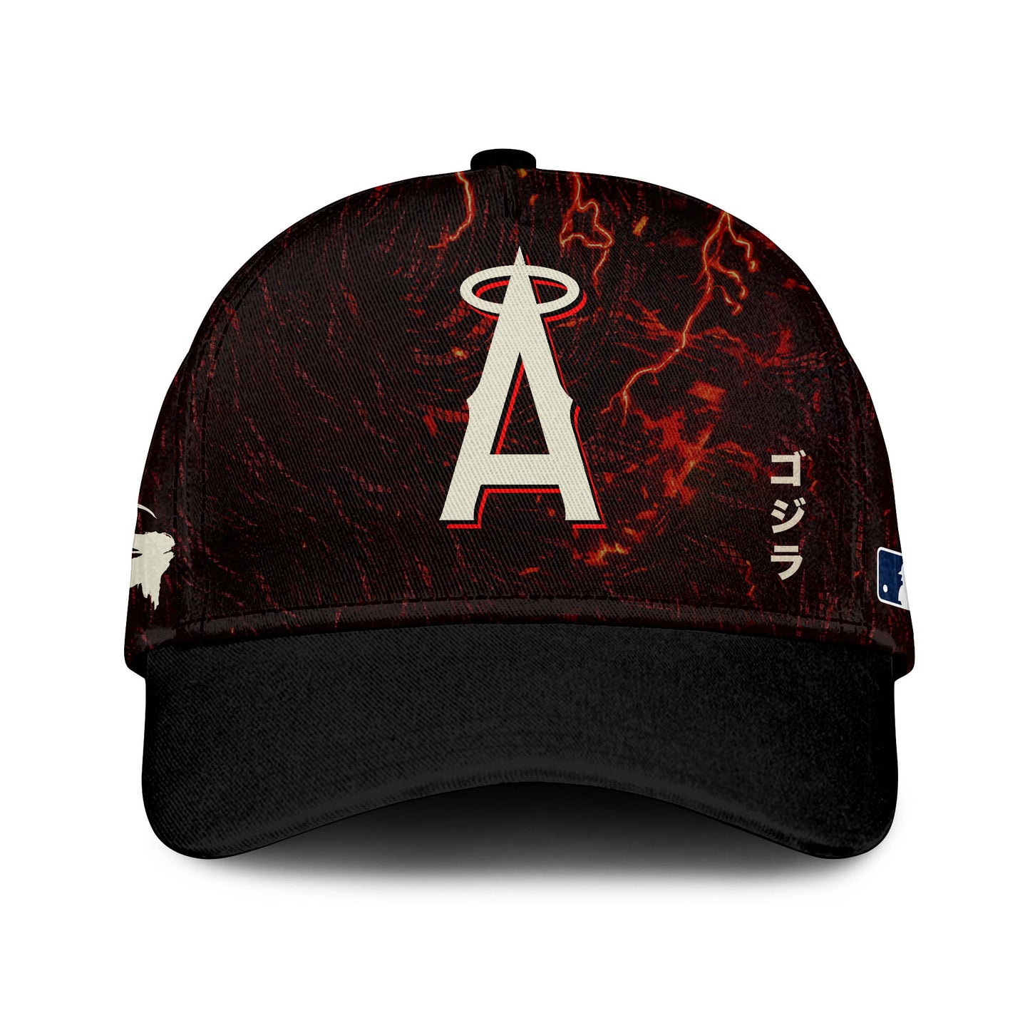 LIMITED EDITION - NEW CUSTOMIZED MLB27 LAA LOS ANGELES ANGELS x GODZILLA BASEBALL JERSEY & CAP