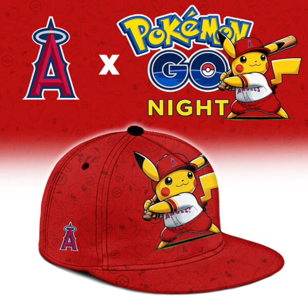 LIMITED EDITION - NEW CUSTOMIZED MLB27 LAA LOS ANGELES ANGELS x POKEMON BASEBALL JERSEY & CAP