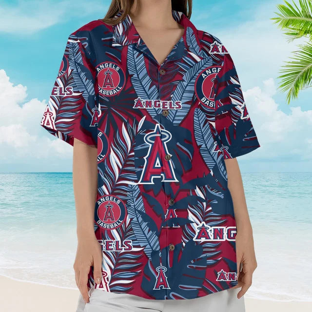LIMITED EDITION - NEW CUSTOMIZED MLB27 LAA LOS ANGELES ANGELS UNISEX HAWAIIAN SHIRT