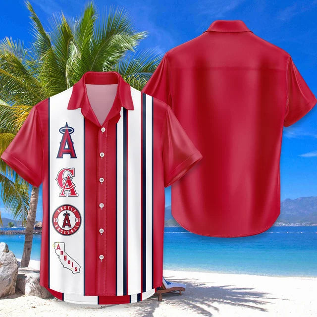 LIMITED EDITION - NEW CUSTOMIZED MLB27 LAA LOS ANGELES ANGELS UNISEX HAWAIIAN SHIRT