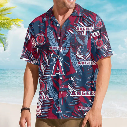 LIMITED EDITION - NEW CUSTOMIZED MLB27 LAA LOS ANGELES ANGELS UNISEX HAWAIIAN SHIRT