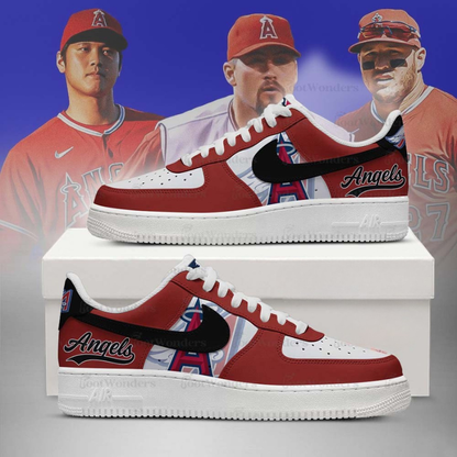 LIMITED EDITION - NEW CUSTOMIZED MLB27 LA ANGELS AF1 SHOES