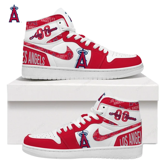 LIMITED EDITION - NEW CUSTOMIZED MLB27 LA ANGELS AIR JORDAN SNEAKERS