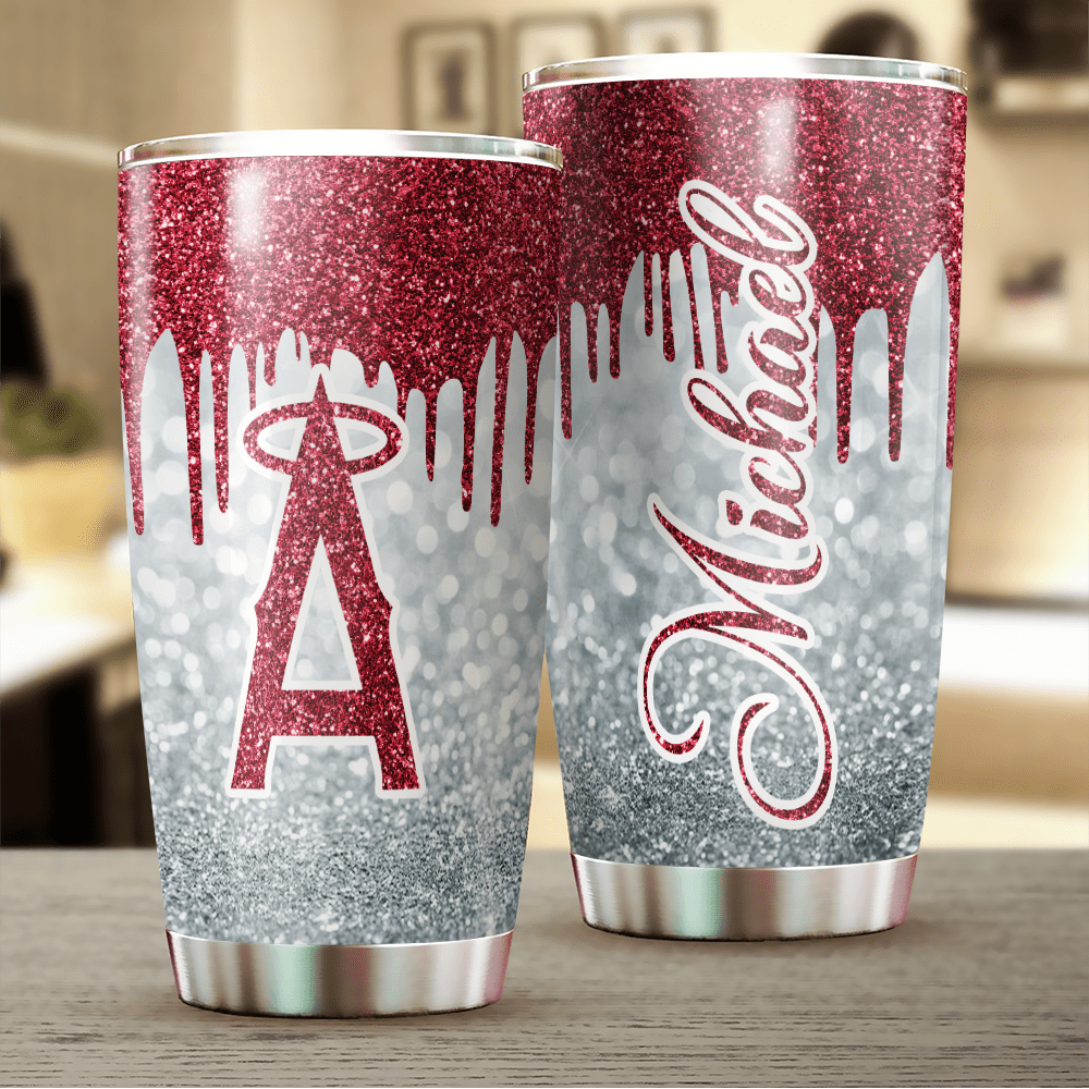 LIMITED EDITION - NEW CUSTOMIZED MLB27 LA ANGELS TUMBLER CUP