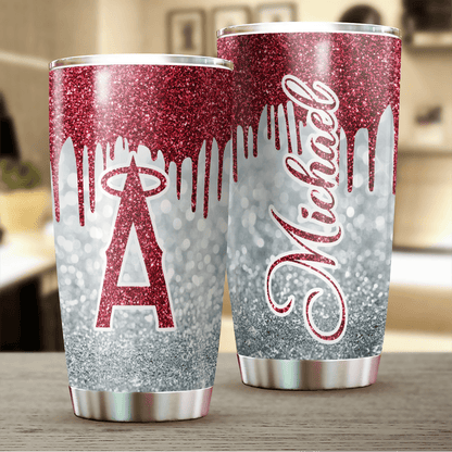 LIMITED EDITION - NEW CUSTOMIZED MLB27 LA ANGELS TUMBLER CUP