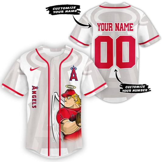 LIMITED EDITION - NEW CUSTOMIZED MLB27 LAA LOS ANGELES ANGELS BASEBALL JERSEY