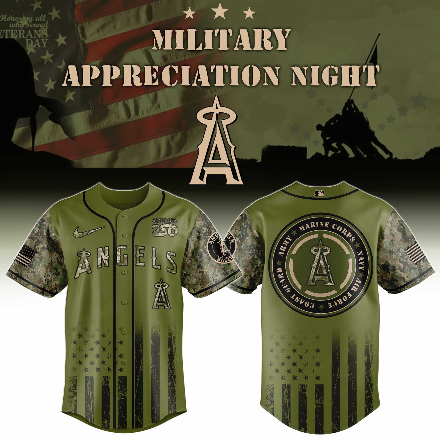LIMITED EDITION - NEW CUSTOMIZED MLB27 LAA LOS ANGELES ANGELS BASEBALL JERSEY & CAP