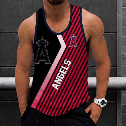 LIMITED EDITION - NEW CUSTOMIZED MLB27 LOS ANGELES ANGELS UNISEX TANK TOP