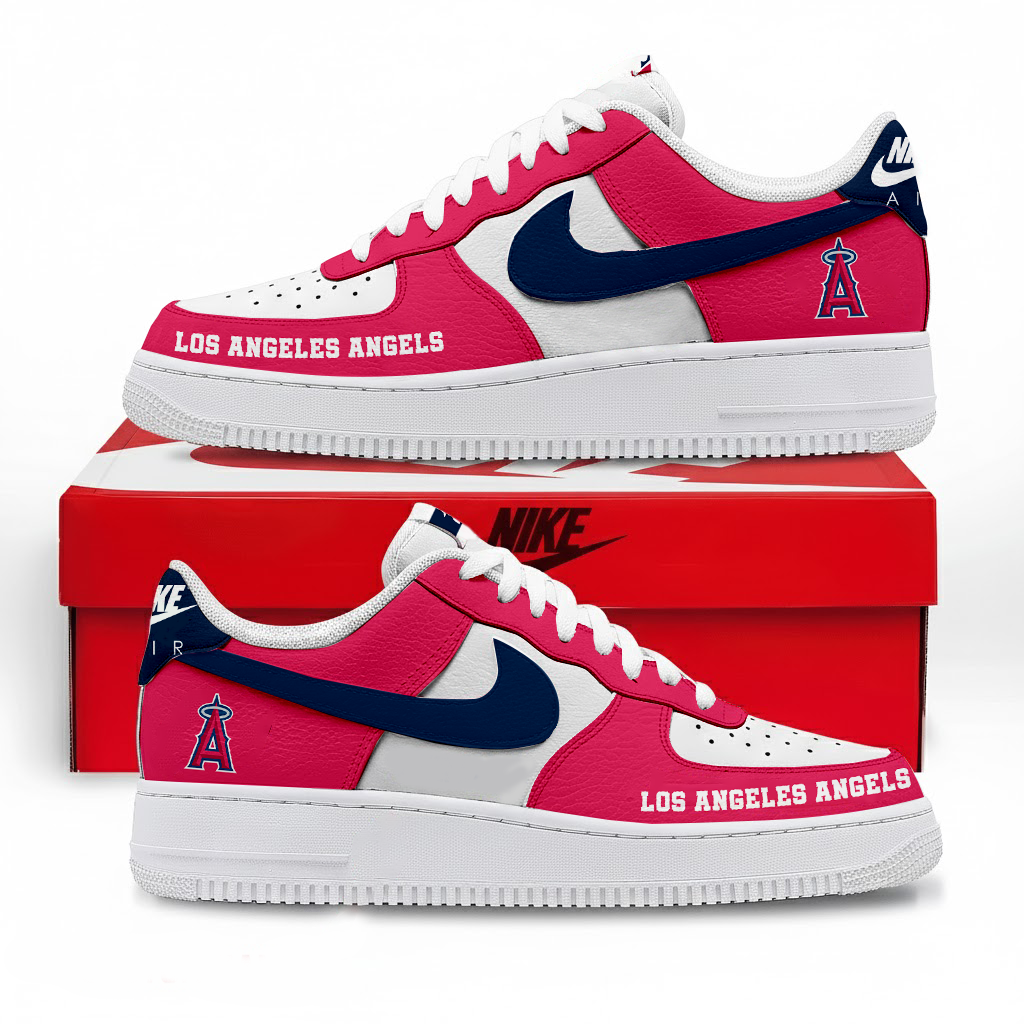 LIMITED EDITION - NEW CUSTOMIZED MLB27 LAA LOS ANGELES ANGELS AF1 SNEAKERS