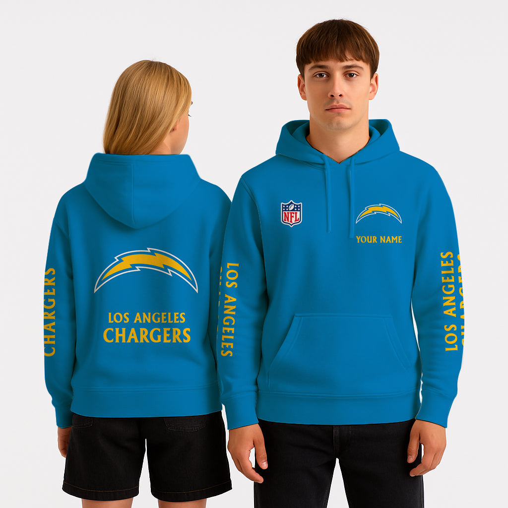 LIMITED EDITION - NEW CUSTOMIZED NFL09 LAC LOS ANGELES CHARGERS UNISEX HOODIE
