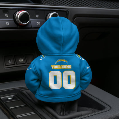 LIMITED EDITION - NEW CUSTOMIZED NFL09 LAC LOS ANGELES CHARGERS AUTOMOTIVE HOODIE SHIFT KNOB COVER